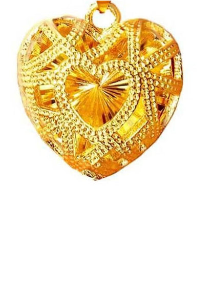 Gold Heart Shape Pendant Necklace | قلادة ذهبية على شكل قلب